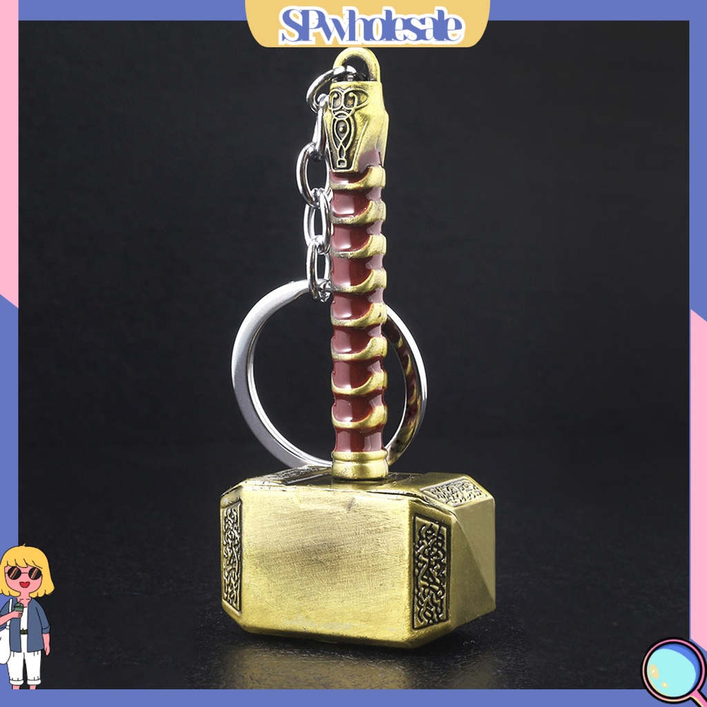 <SPwholesale> Móc Chìa Khóa Hình Búa Hoạt Hình Thật Đa Năng Không Phai Màu Trang Trí Di Động Cho Nam Và Nữ