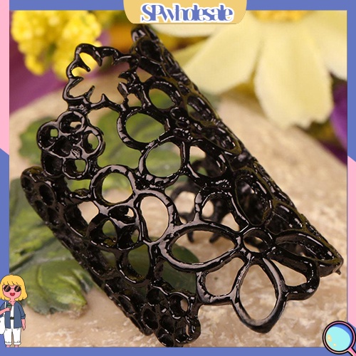 <SPwholesale> Nhẫn Hở Hợp Kim Hình Hoa Có Thể Điều Chỉnh Kích Cỡ Thời Trang Dành Cho Nữ