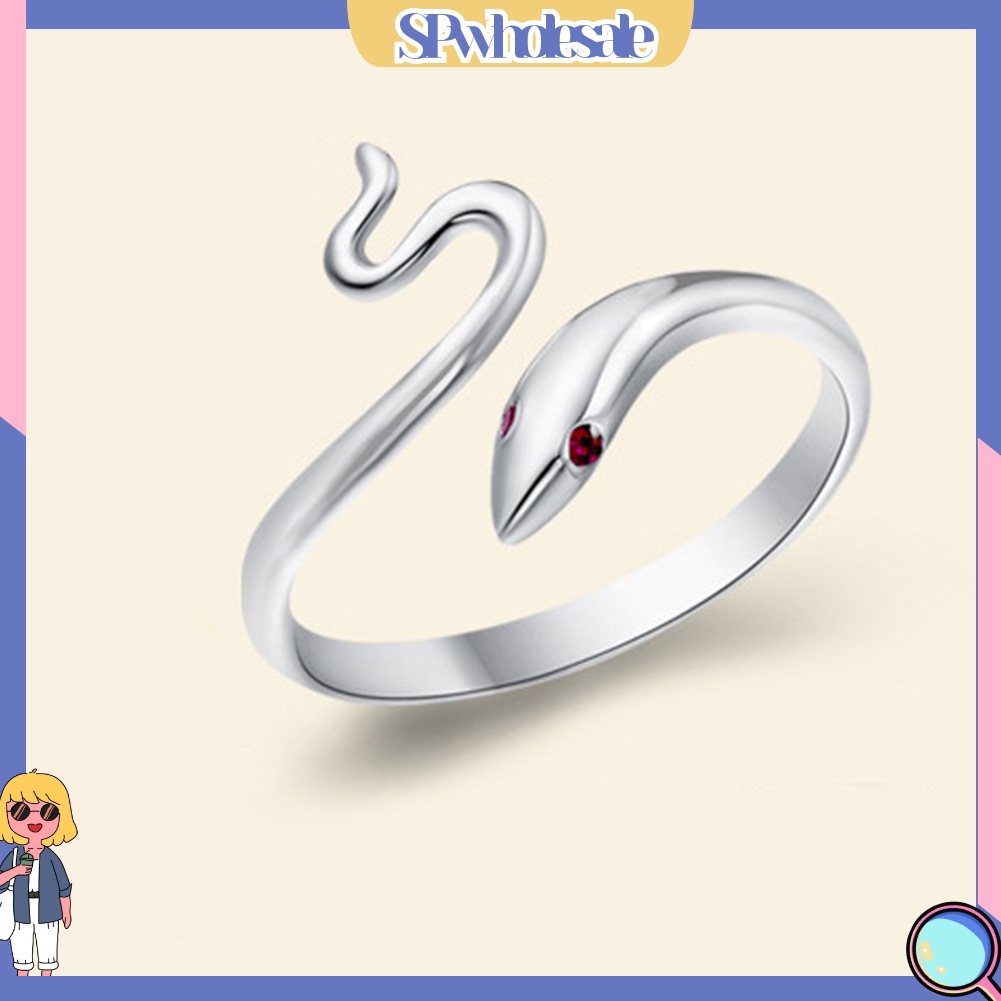 <SPwholesale> Nhẫn Hở Hình Rắn Gợn Sóng Có Thể Điều Chỉnh Kích Cỡ