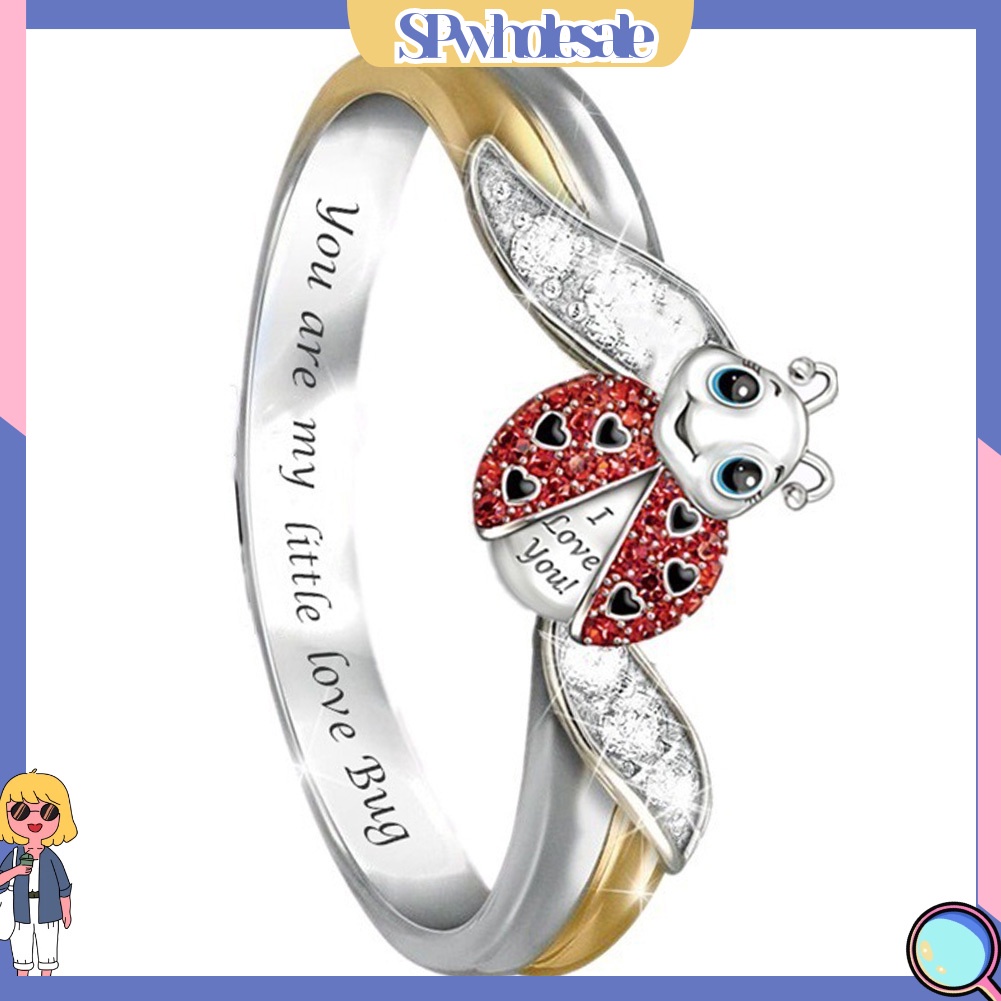 <SPwholesale> Nhẫn Hình Bọ Rùa Đính Đá Thời Trang Dành Cho Nữ