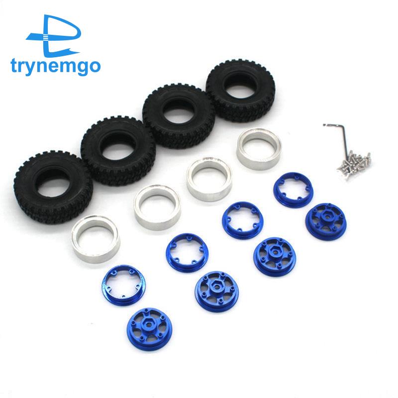 Set 4 Bánh Xe 55Mm 1.0 Chuyên Dụng Cho Xe Điều Khiển Từ Xa Axial SCX24 Traxxas TRX4M FMS 1 / 18 1 / 24
