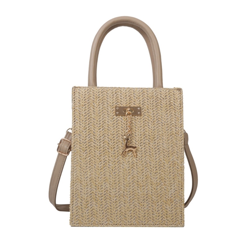 Túi Rơm Đeo Chéo Nhỏ Xinh Thời Trang Mùa Hè Cho Nữ