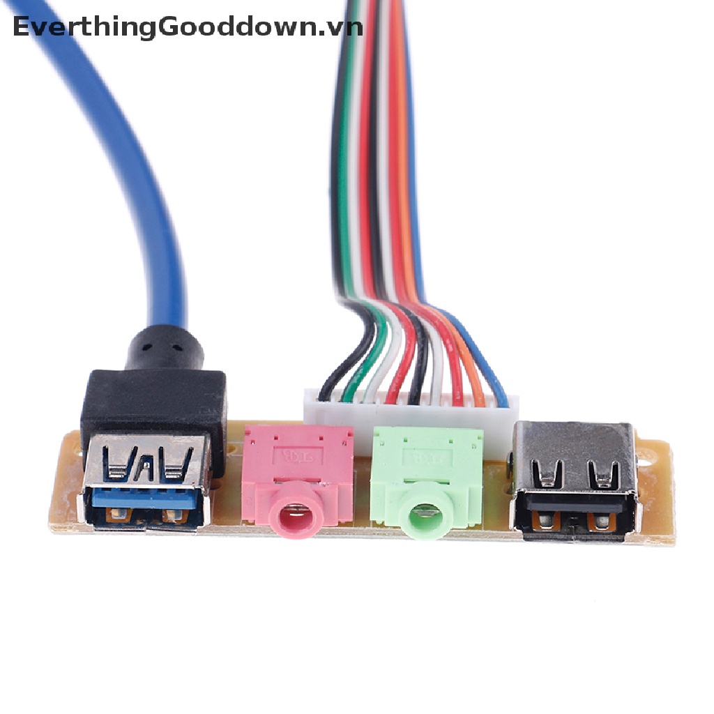 Everthinggooddown Cổng USB 2.0 + 3.0 Cho Máy Tính Dây Cáp Âm Thanh 70cm vn