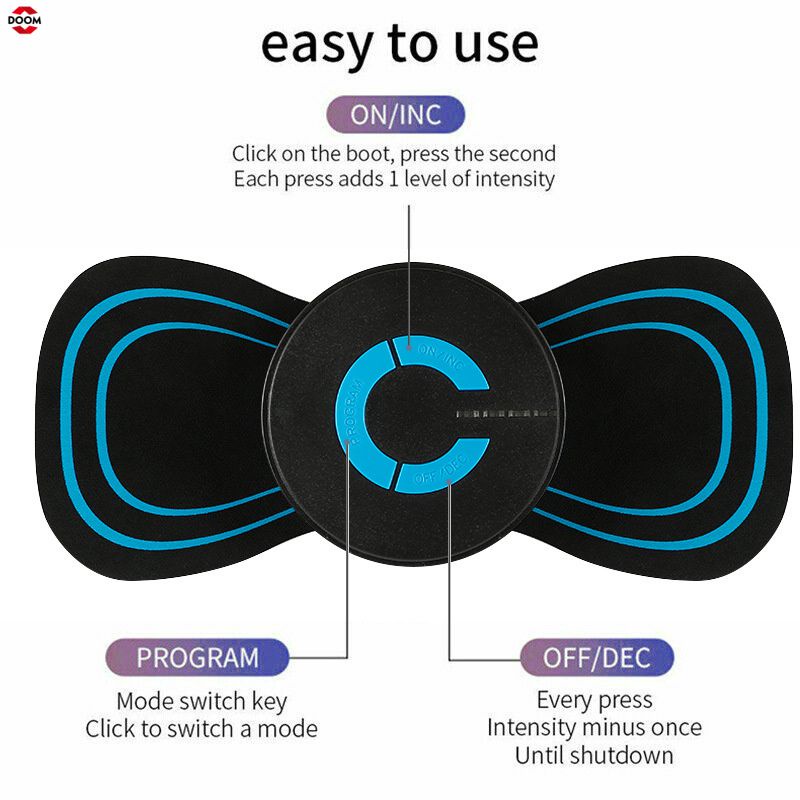 Đệm Mát Xa Mini Thông Minh Máy Mát Xa Cổ Bằng Điện Cầm Tay Dụng Cụ Vật Lý Trị Liệu Xung Vai Và Cổ Đệm Mát Xa Cột Sống Cổ Giảm Đau [Cam Kết]