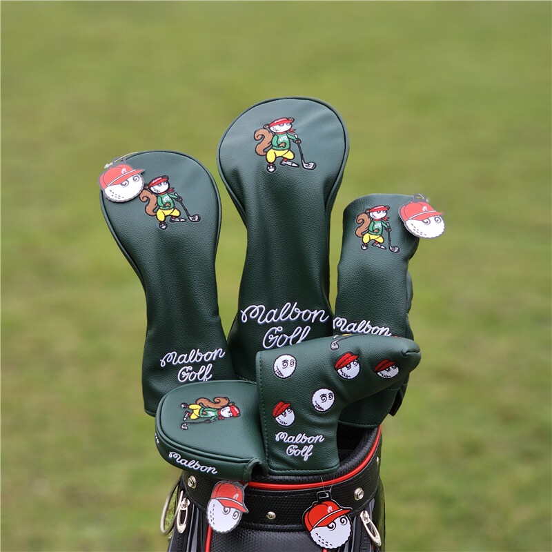Gậy Đánh Golf Bằng Gỗ Malbon Chất Lượng Cao #1 #3 #Bộ 5 Bọc Đầu Gậy Đánh Golf Bằng Da Cao Cấp