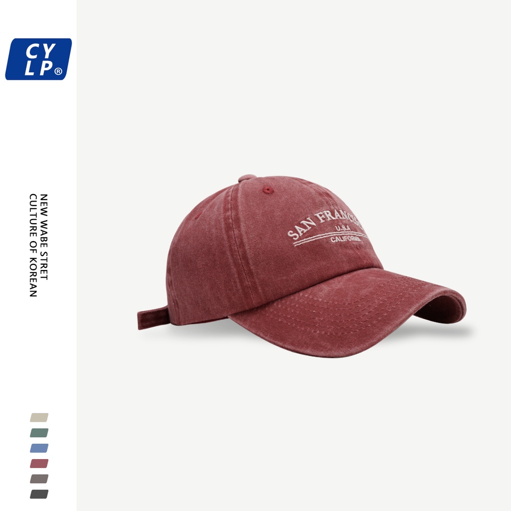 Mũ Lưỡi Trai Cotton Mềm Thêu Chữ Phong Cách Đường Phố Âu Mỹ Cá Tính