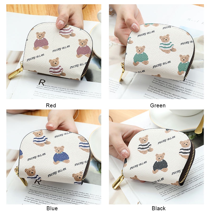 Ví Đựng Thẻ Có Khóa Kéo Thiết Kế Nhỏ Nhắn Xinh Xắn Dành Cho Nữ