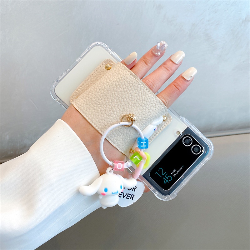 Ốp Điện Thoại PC Cứng Hoạt Hình Kuromi Cinnamoroll Cho Samsung Galaxy Z Flip 3 Z Flip 4 W23 ZFlip3 ZFlip4