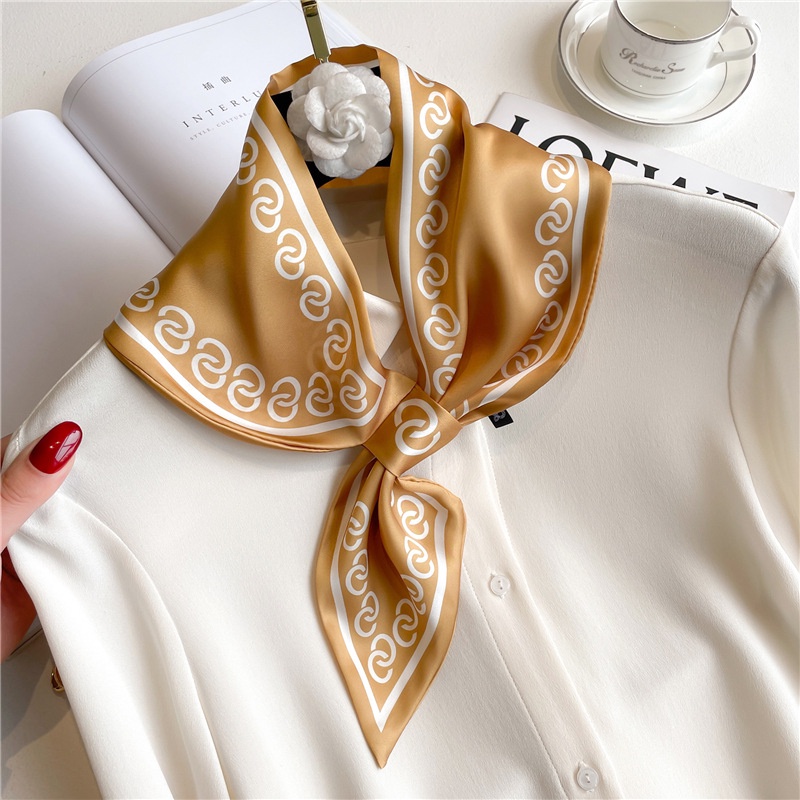 Khăn Quàng Cổ Lụa Hai Lớp Đơn Giản Phong Cách Mới