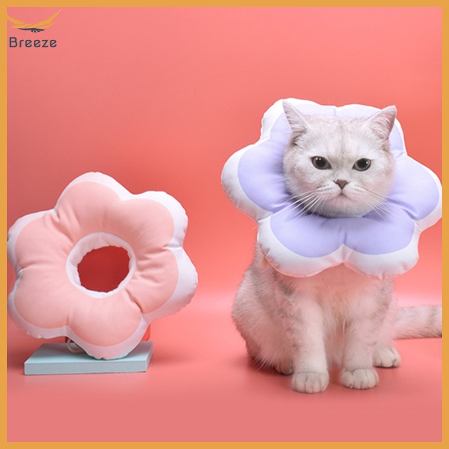 Vòng Đeo Cổ Mềm Mại Chống Cắn Chống Thú Cưng Hình Bông Hoa Dễ Thương