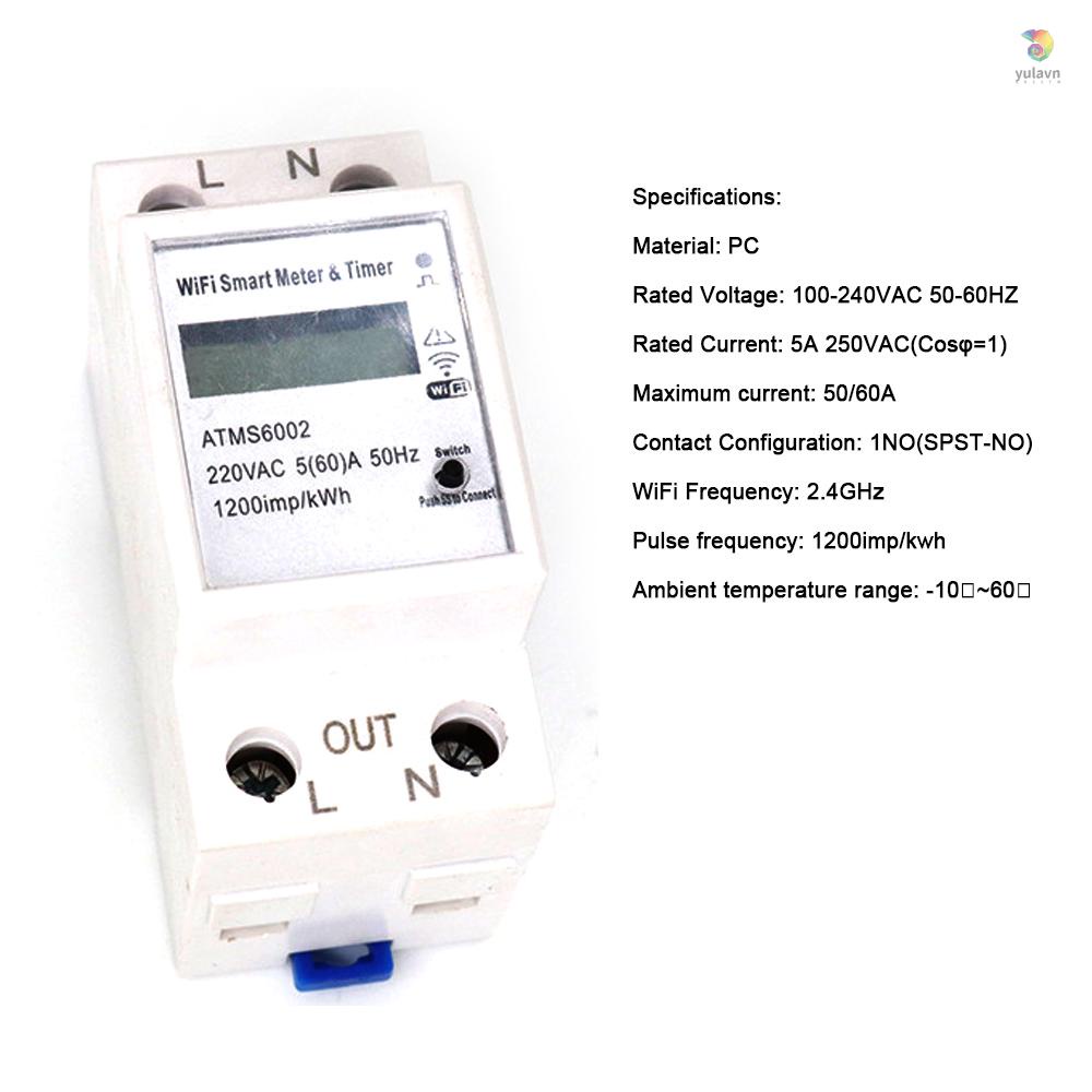 Thiết Bị Đo Năng Lượng Điện Tử Thông Minh Kết Nối WiFi Điều Khiển Từ Xa Không Cần Dùng Tay