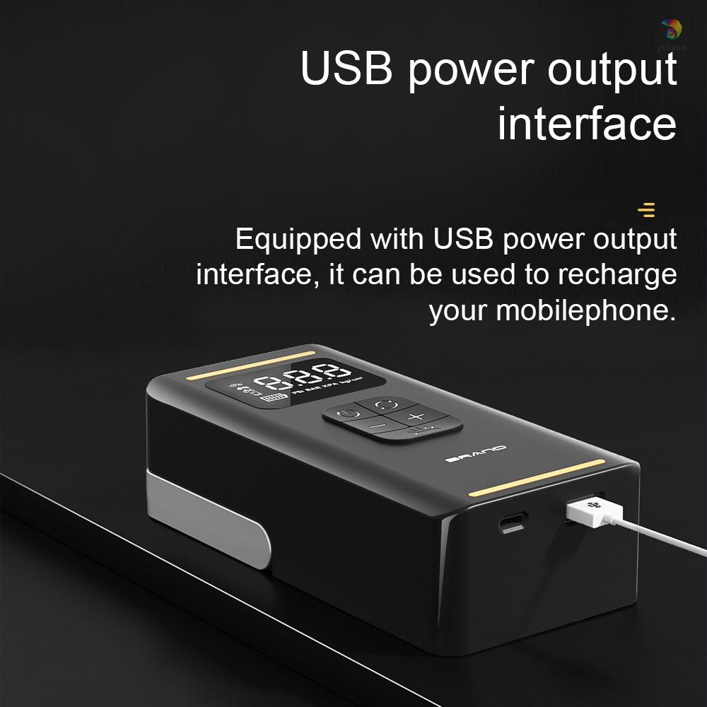 Máy Bơm Lốp Xe Hơi Công Suất Cao Không Dây Đa Năng Có Màn Hình Hiển Thị Kỹ Thuật Số