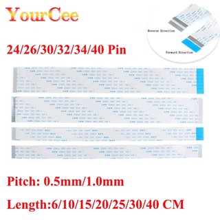 Set 10 dây cáp phẳng ffc ffc ffpc awm 20624 80c 60v vw-1 ffc-0.5mm 1.0mm 24 26 30 32 34 40 pin dài 6-40 cm