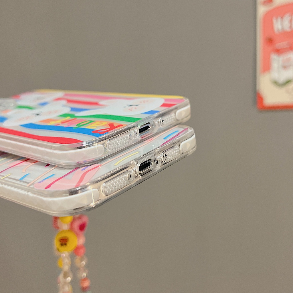 Ốp Điện Thoại TPU Dẻo Trong Suốt Họa Tiết Kẻ Sọc &amp; Ngọc Trai Chống Rơi Cho iphone 13 14 12 11 pro max