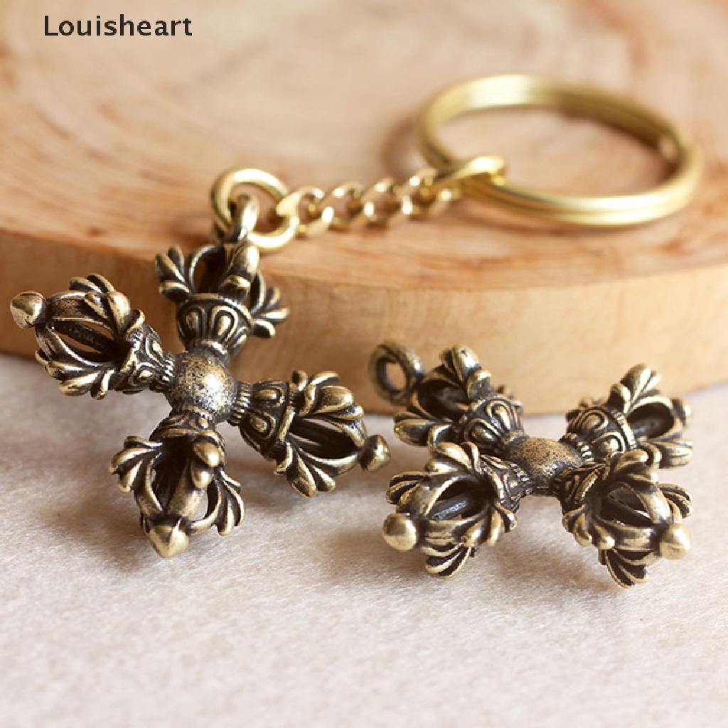 Louisheart Móc Khóa Hình Thánh Giá Bằng Đồng Thau Phong Cách Vintage