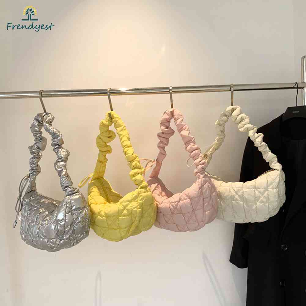 Túi Đeo Vai Bằng Cotton Màu Trơn Thời Trang Cho Nữ