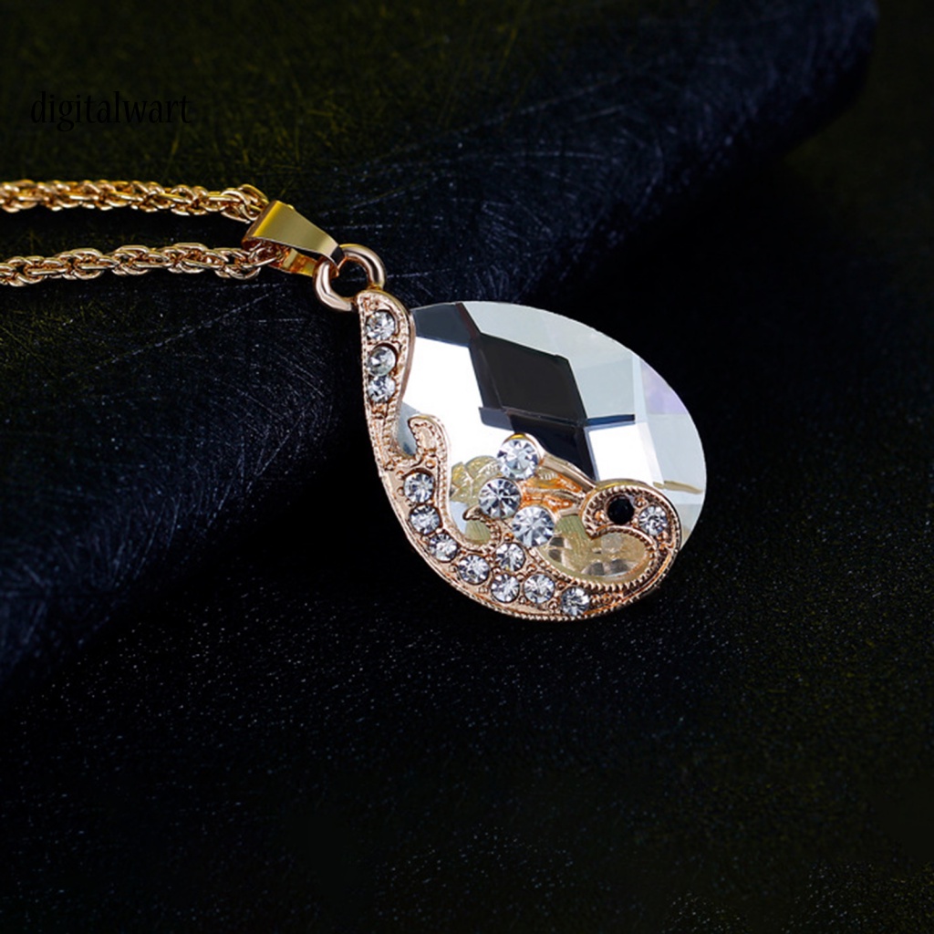 Kỹ Thuật Số| 1 Bộ Trang Sức Hình Con Công Đính Đá Thời Trang Dành Cho Nữ