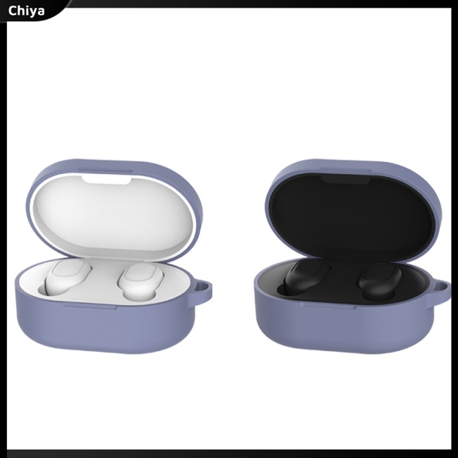 Vỏ Bảo Vệ Hộp Sạc Tai Nghe Redmi Airdots Bằng Silicon Màu Trơn Thời Trang