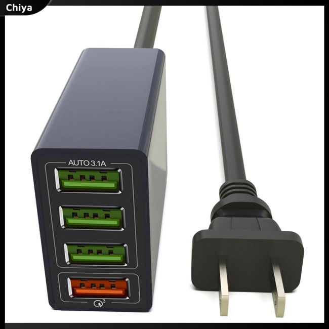 Trạm Sạc Nhanh Qc 3.0 5V 4 Cổng usb Dài 1.5M Tiện Dụng