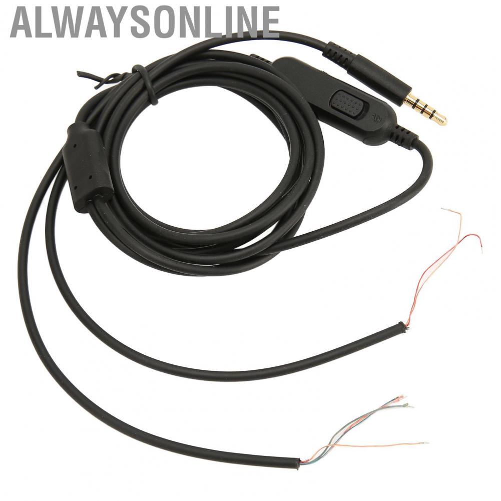 Alwaysonline Headset Repair Cable  6.5ft Replacement Headphone Stable Signal with Volume Button for Gaming