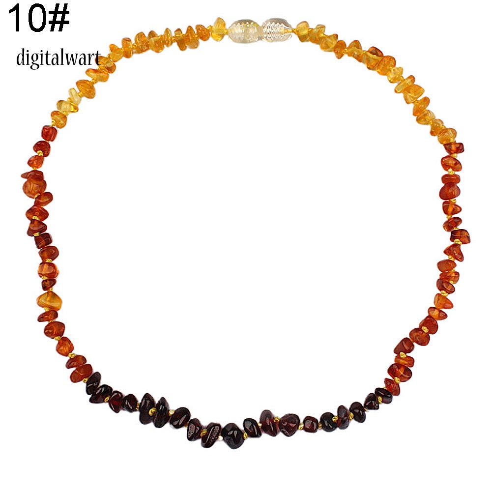 Kỹ Thuật Số| Vòng cổ Chuỗi Hạt Hổ Phách Tự Nhiên Phong Cách Retro