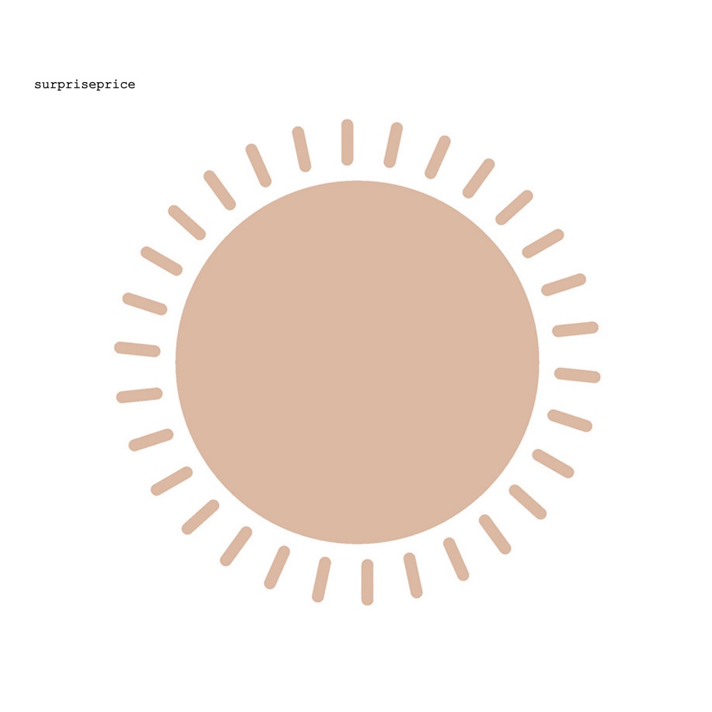 Decal dán tường Bằng PVC Hình Mặt Trời Phong Cách Boho Cho Trang Trí Phòng Khách / Phòng Ngủ