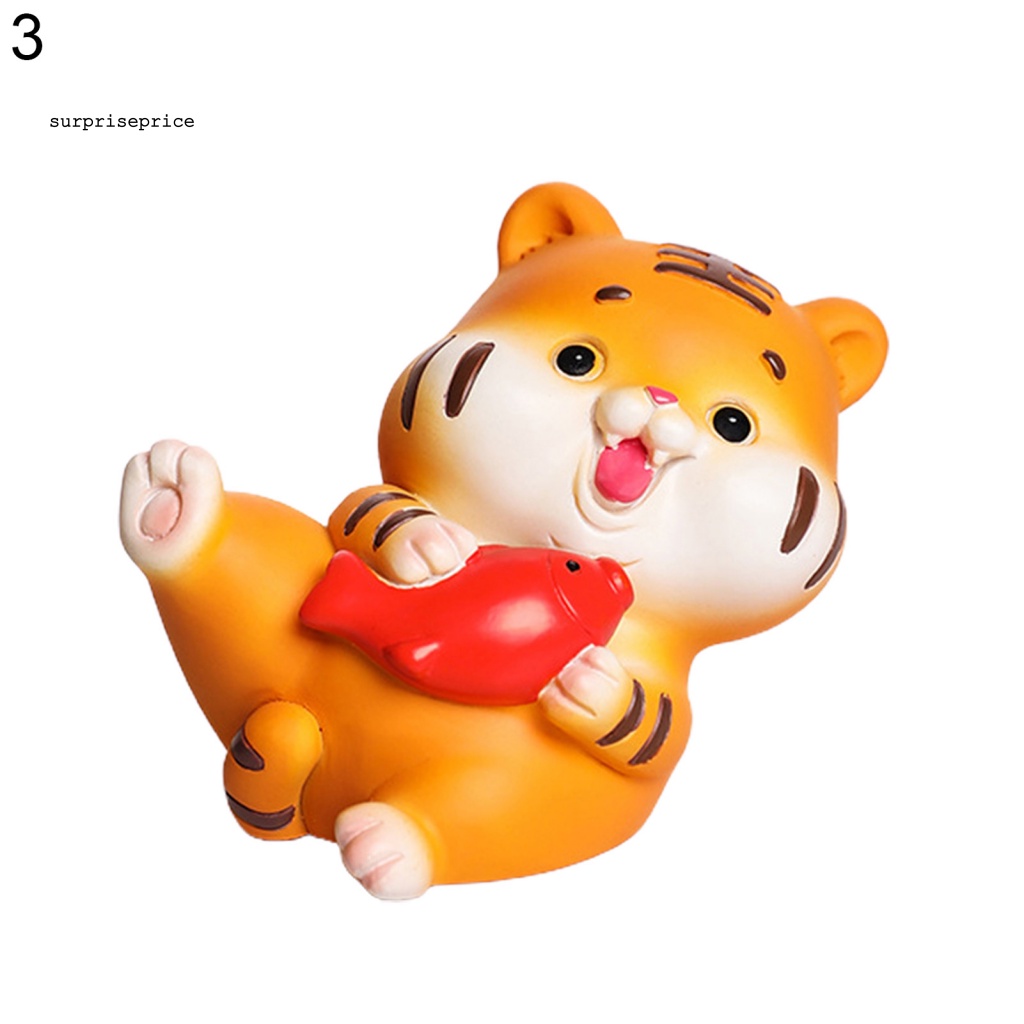 Spa Tượng Hổ Mini Tinh Xảo Vui Nhộn Làm Việc Điều Chỉnh Tư Thế Cầm Đồ Dùng Năm Mới DIY Cho Lễ Hội Mùa Xuân