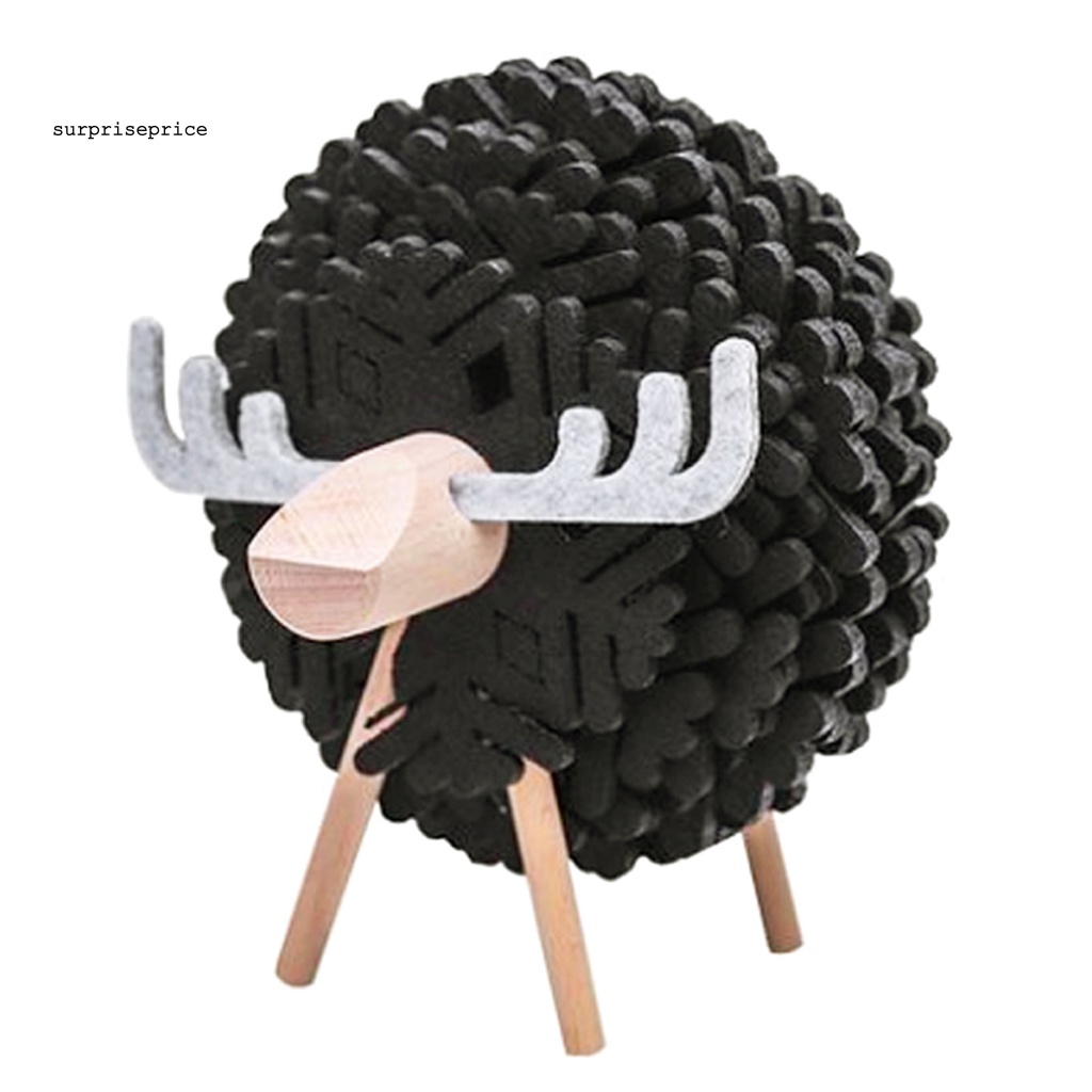 Bộ 12 Đế Lót Ly Dày Cách Nhiệt Hình Tuần Lộc Có Giá Đỡ