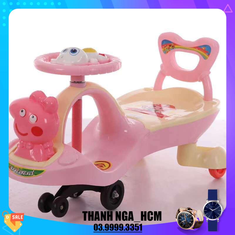 Xe Lắc Tay , chòi chân Cho Bé Có Nhạc ,có đèn, tựa lưng và cốp.  Nhựa Cao Cấp