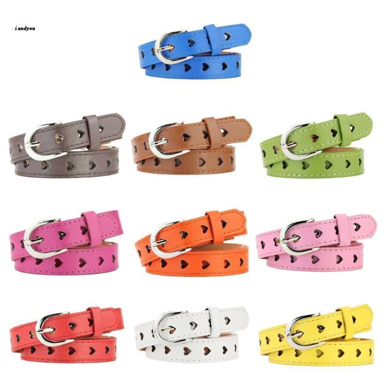 ✿ Thắt Lưng Da Khóa Hình Trái Tim Rỗng Thời Trang Cho Nữ