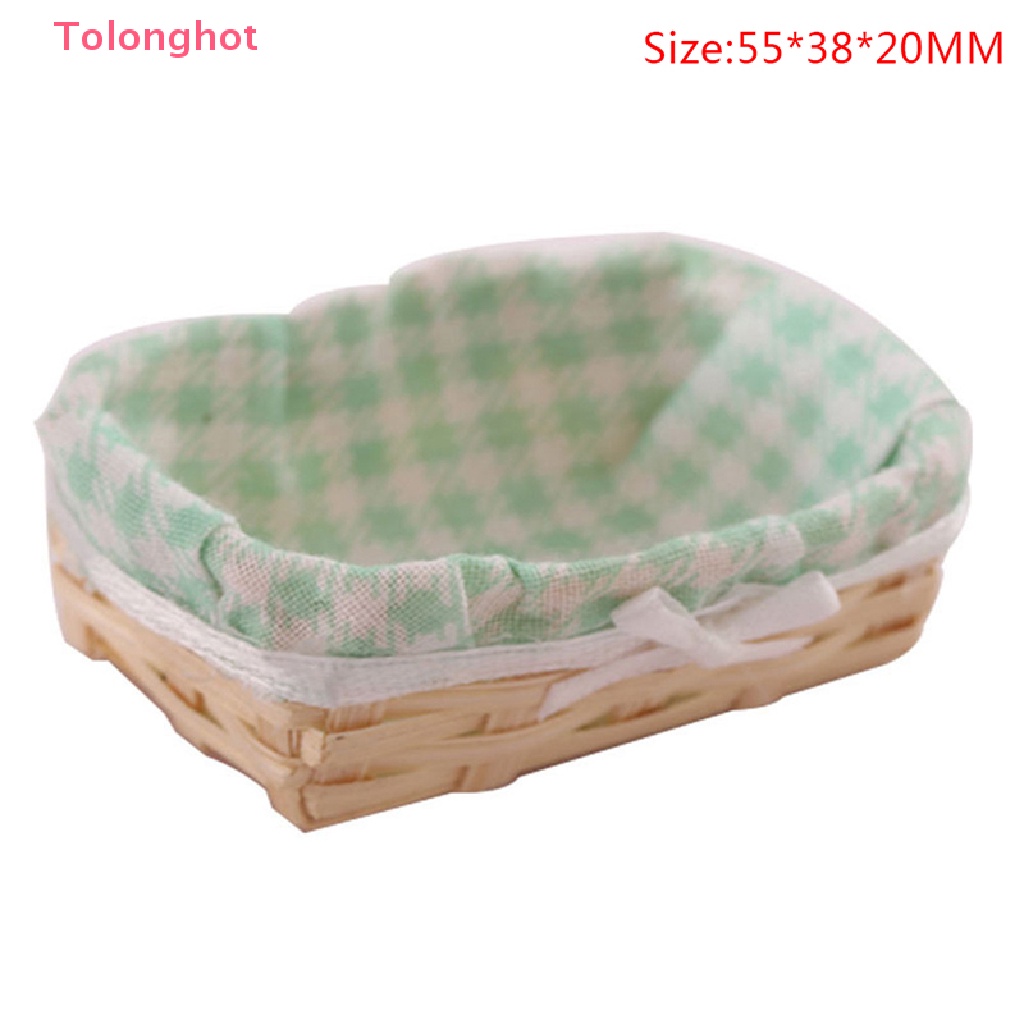 1 Set Giỏ Đựng Thức Ăn Trái Cây / Rau Củ Mini 1: 12 Trang Trí Nhà Búp Bê