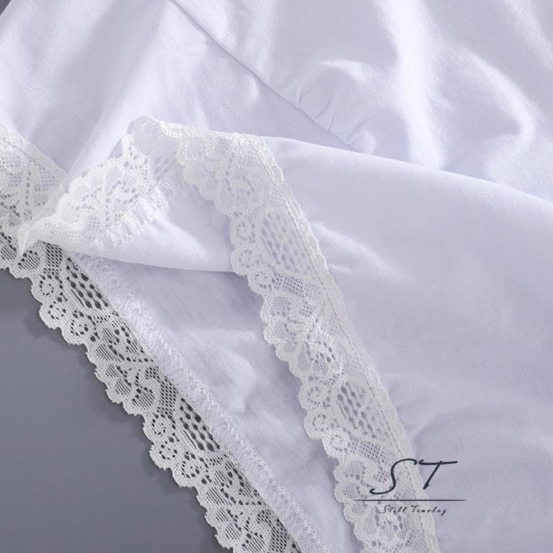 Áo Thun Tay Ngắn Cổ Chữ V Phối Ren Thời Trang Mùa Hè Cho Nữ