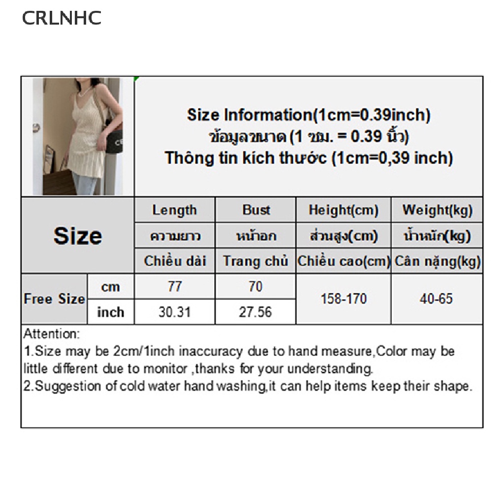 Đầm chữ A CRLNHC dệt kim màu trơn khoét lỗ phối dây đeo phong cách đường phố gợi cảm cho nữ