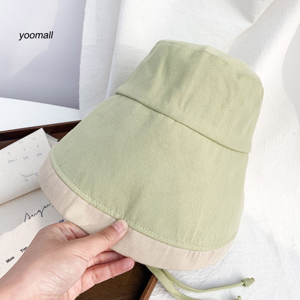 Nón Tai Bèo Vành Rộng Bằng Cotton Màu Sắc Thời Trang Dùng Khi Đi Dã Ngoại / Leo Núi