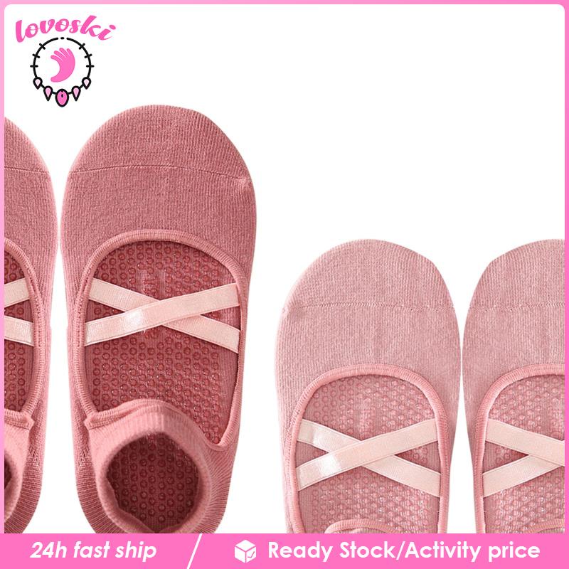 Bộ 2 Đôi Vớ Cotton Tập Yoga Hở Lưng Chất Lượng Cao Cho Nữ