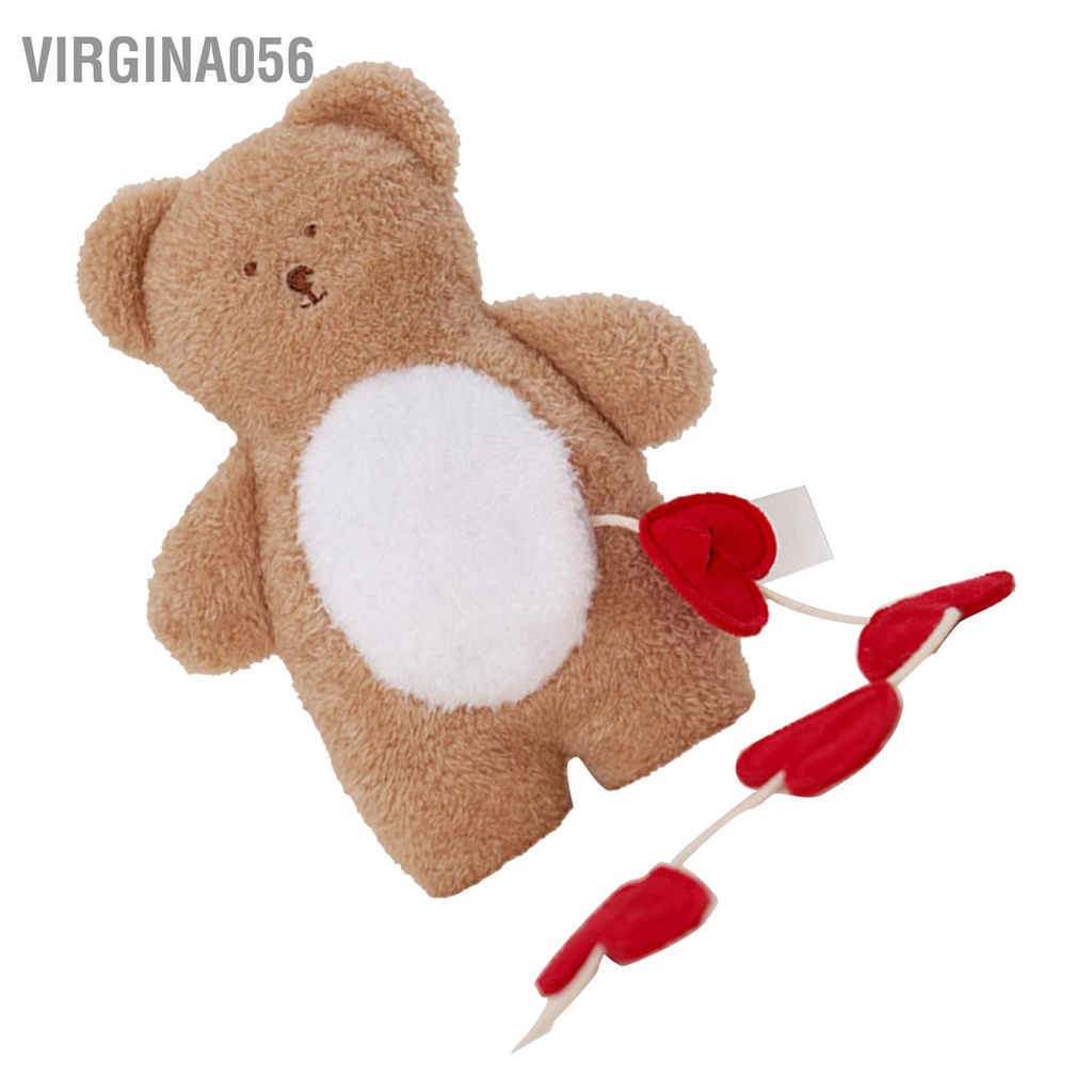 Virgina056 Đồ chơi nhồi bông cho chó Hình gấu dễ thương Thiết kế kêu cót két Chống cắn Chó mềm cưng