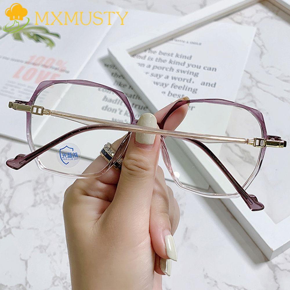 Kính Chống Ánh Sáng Xanh Hình Đa Giác Phong Cách Cổ Điển Thời Trang MXMUSTY