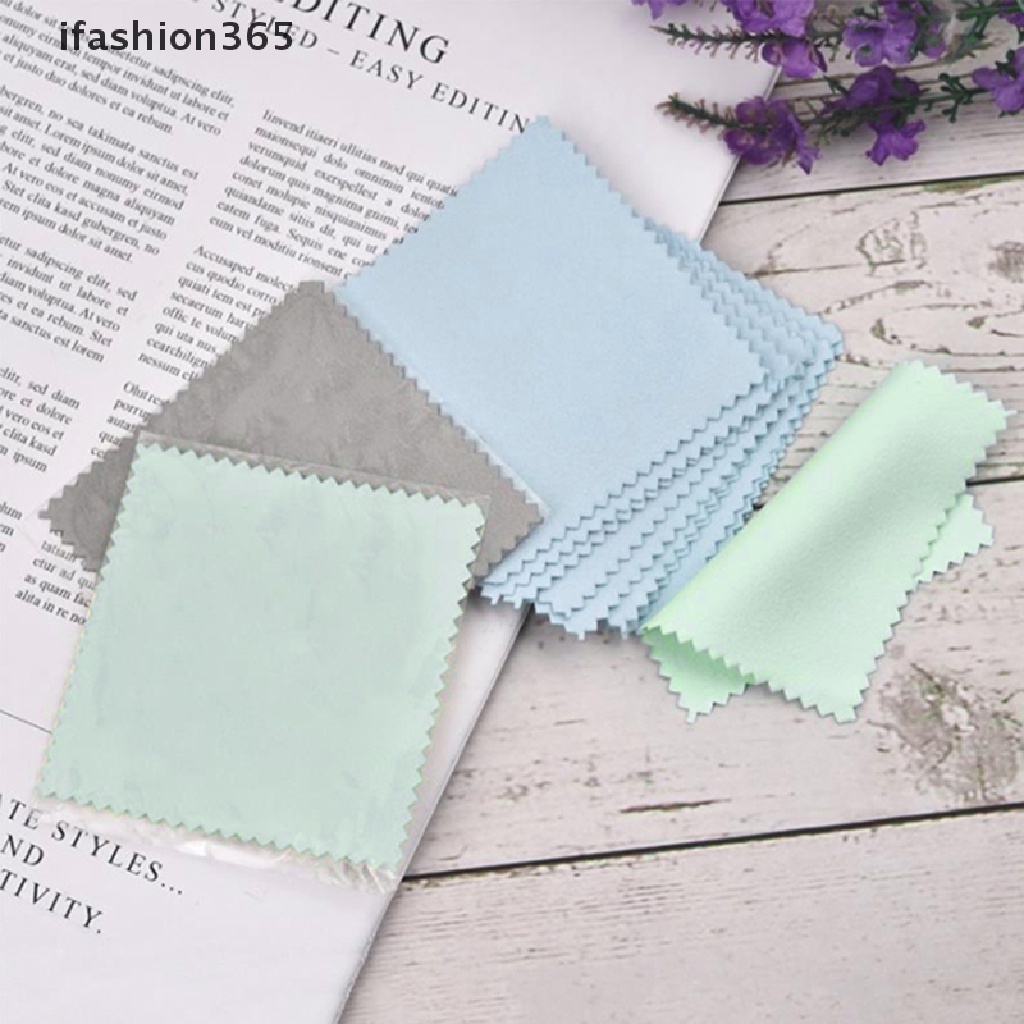[ifashion365] Khăn Lau Đánh Bóng Trang Sức Mềm Mại 8x8cm * 100 VN