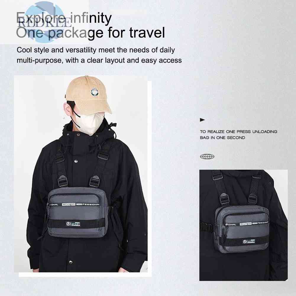 Túi Đeo Chéo Ngực Vải Oxford Nhỏ Gọn Có Thể Điều Chỉnh Thời Trang Cho Nam