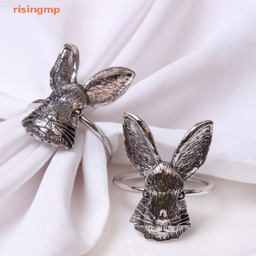 [risingmp] Set 2 Vòng Giữ Khăn Ăn Hình Tai Thỏ Phục Sinh / Đám Cưới Mùa Xuân