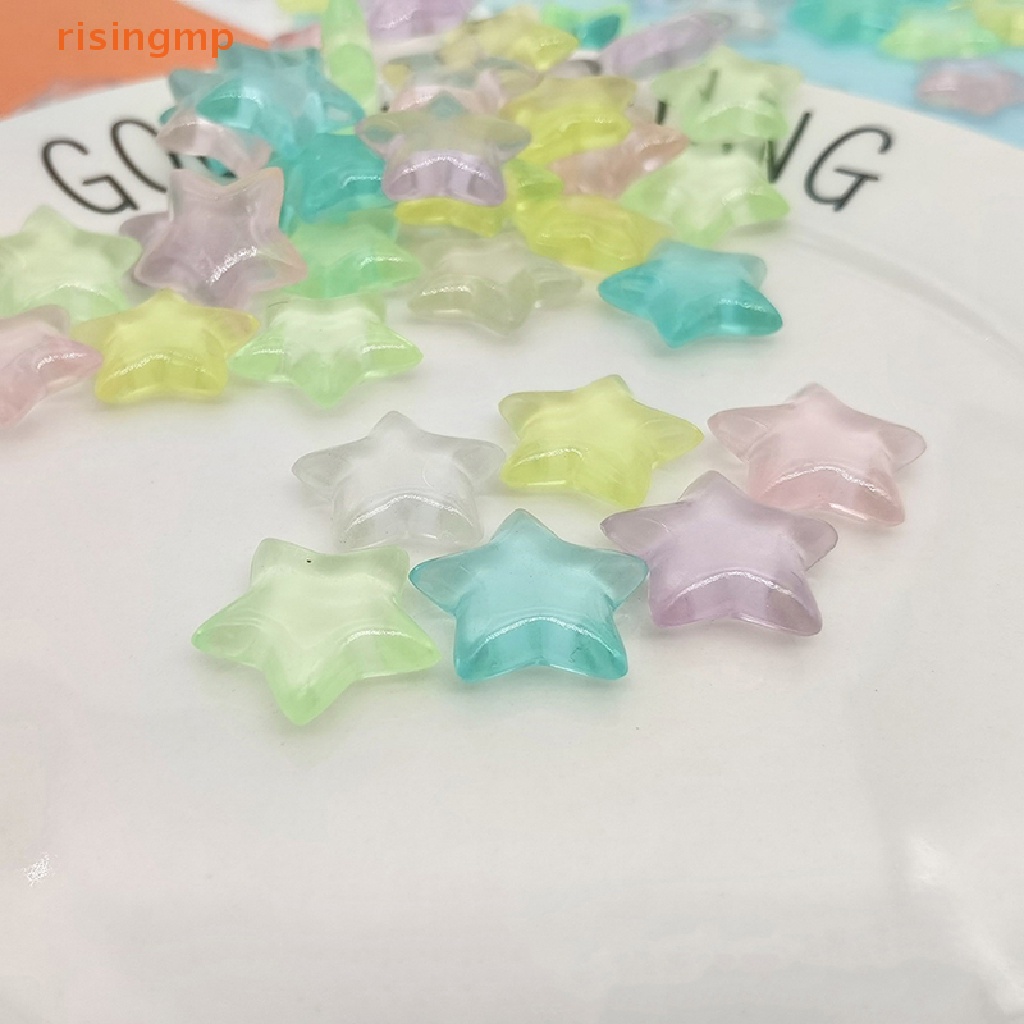 Set 10 Mô Hình Ngôi Sao Dạ Quang Mini Bằng Nhựa Resin Trang Trí Tiểu Cảnh / Sân Vườn