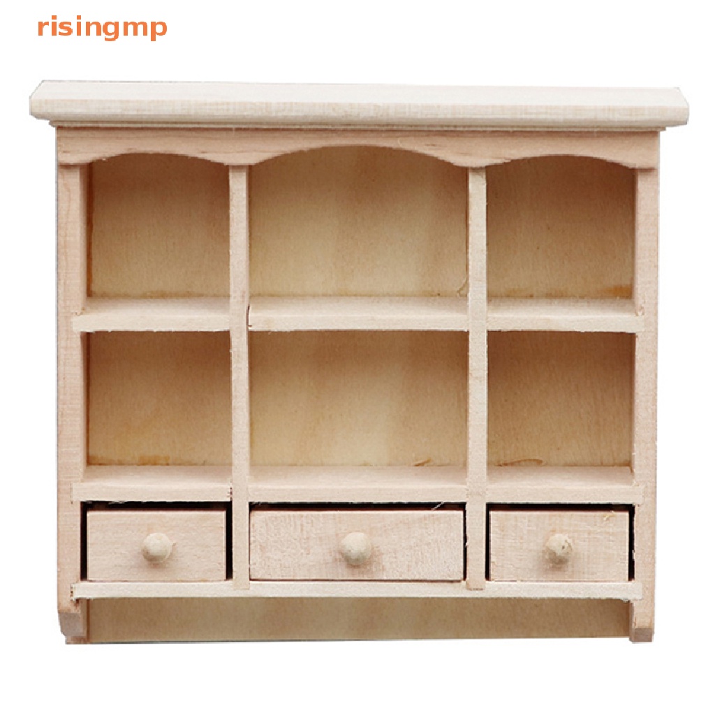 Tủ Đựng Đồ Treo Tường Bằng Gỗ Tỉ Lệ 1: 12 Trang Trí Nhà Búp Bê