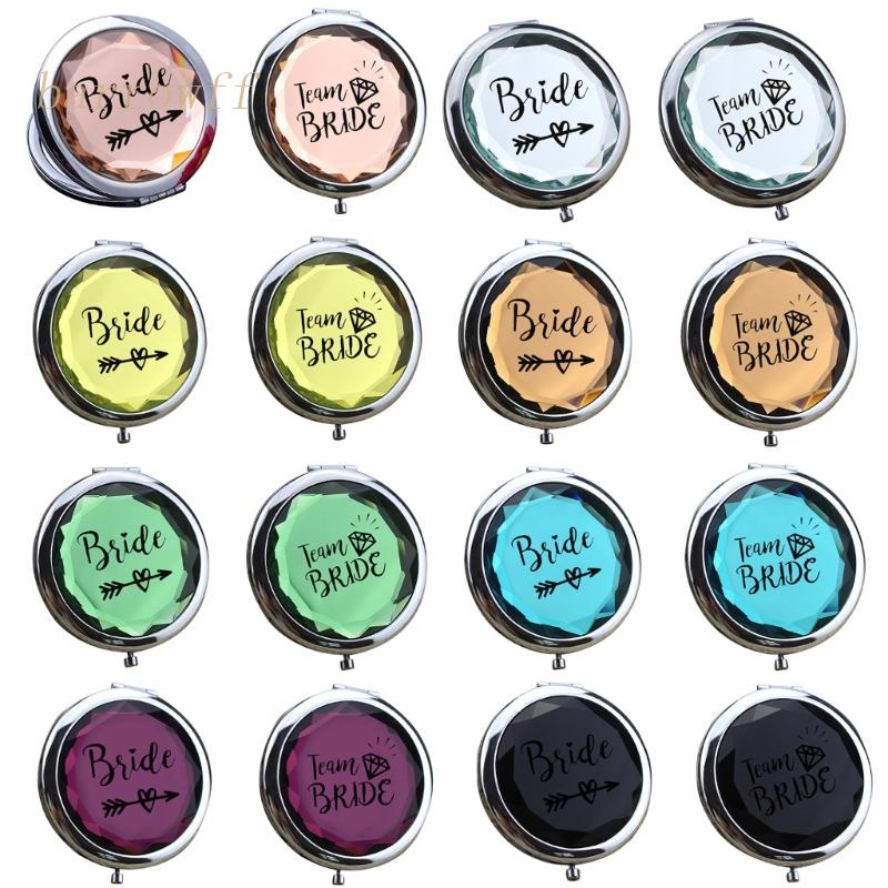 Gương Trang Điểm Gấp Được Bằng Kim Loại brroa Làm Quà Tặng Đám Cưới