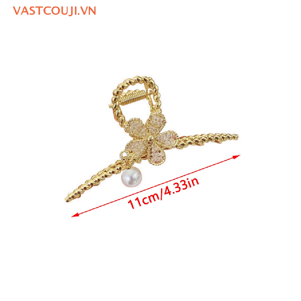 Kẹp Tóc Kim Loại Hình Cá Mập Đính Đá Thời Trang Cho Nữ