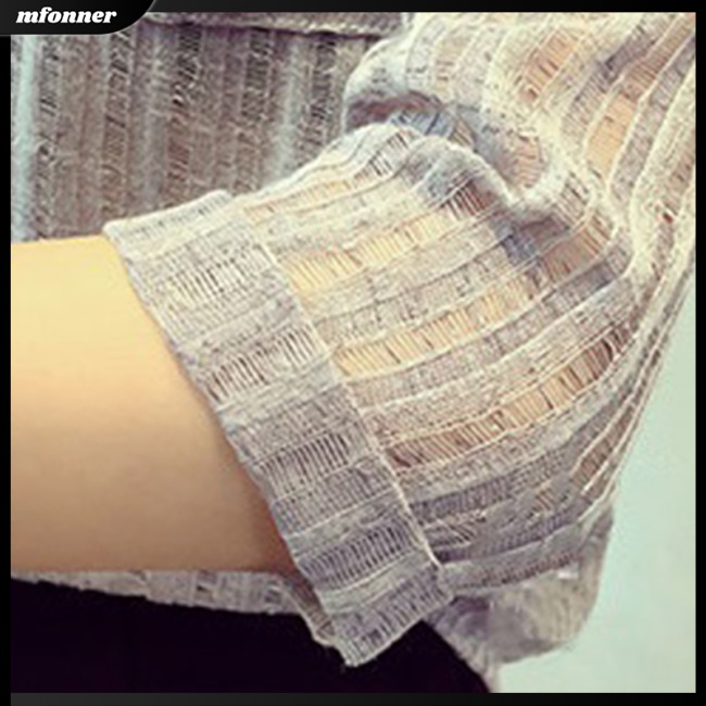 Áo Sơ Mi Nữ Dáng Rộng Cổ Chữ V Thoáng Khí Họa Tiết Kẻ Sọc Dọc Thời Trang