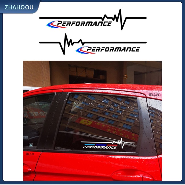 ☃Nhà Cửa☃ 1 Cặp Miếng Dán Trang Trí Cửa Sổ Xe Hơi Họa Tiết Kẻ Sọc In Chữ Độc Đáo