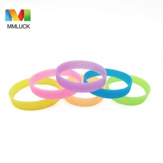 Vòng Tay Cao Su Silicone Màu Trơn Phát Sáng Thời Trang