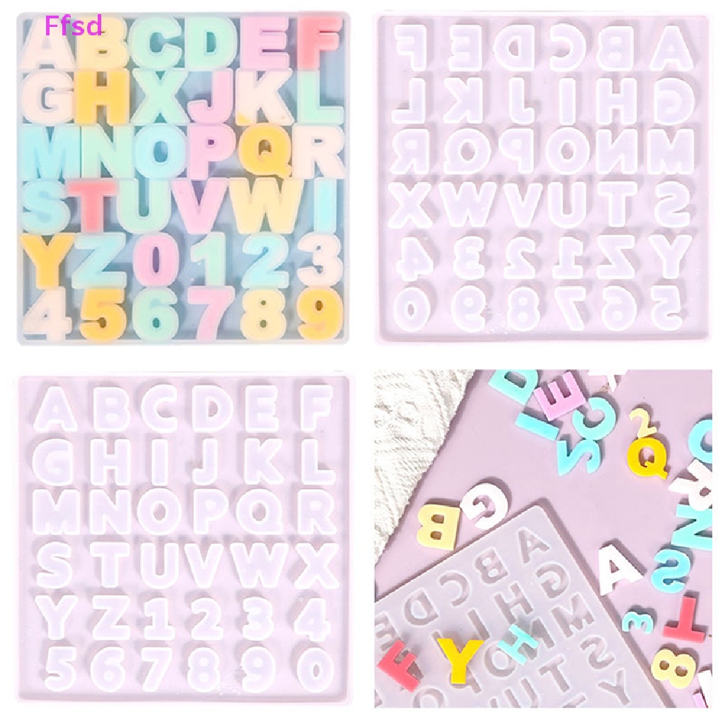 {Ffsd} Khuôn Silicon Làm Móc Khóa / Trang Sức Hình Chữ Cái A Đến Z DIY