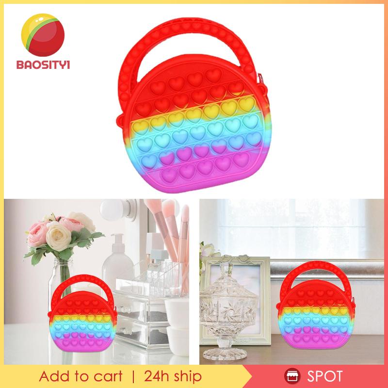 [Baosity1] Túi Xách Tay Bằng Silicone Hoạt Hình Bong Bóng Dành Cho Nữ Trẻ Em