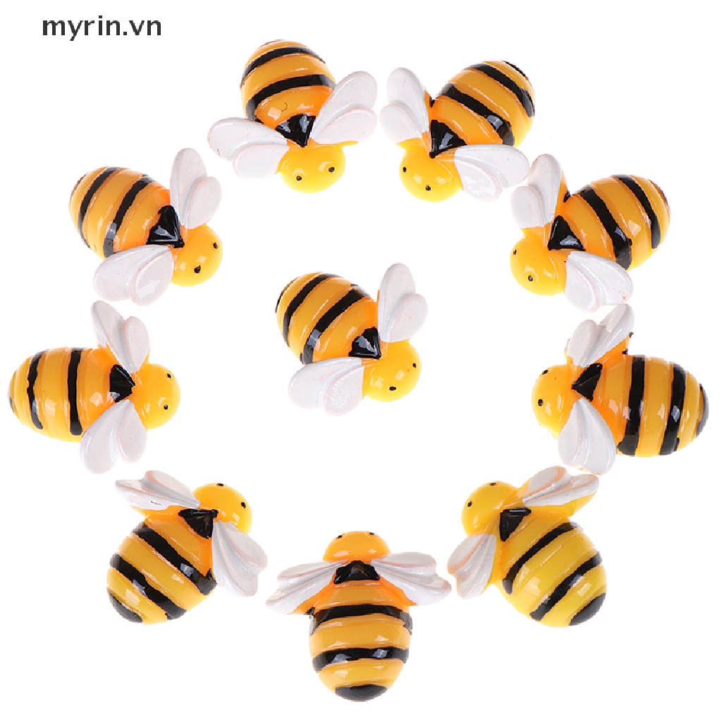 Set 10 Chú Ong Bằng Nhựa Resin Dùng Làm Đồ Thủ Công DIY